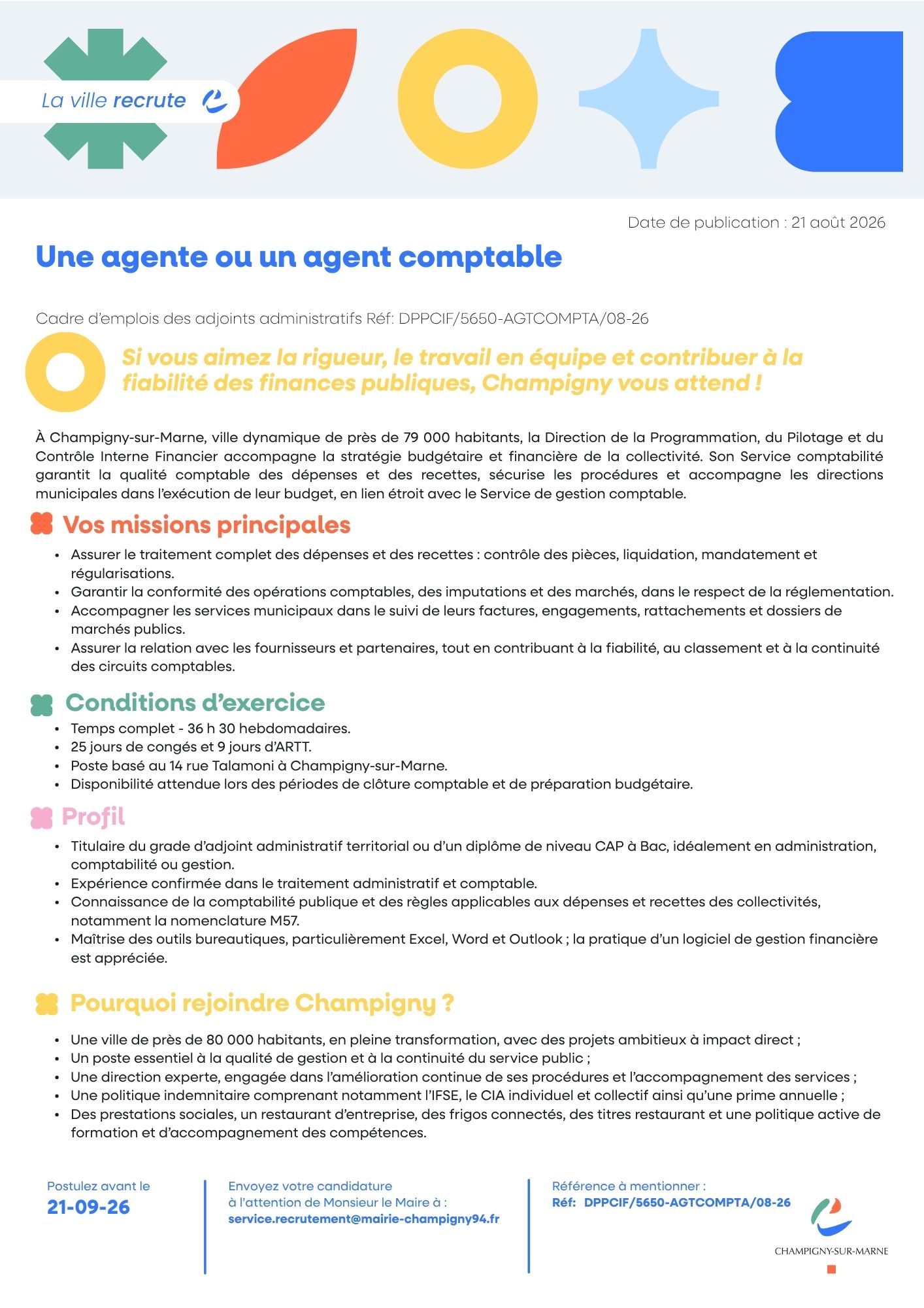 Une agente ou un agent comptable