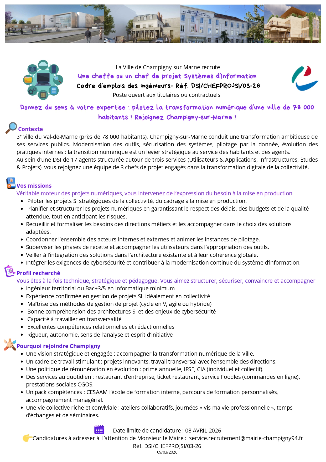 Une cheffe ou un chef de projet Systèmes d’Information